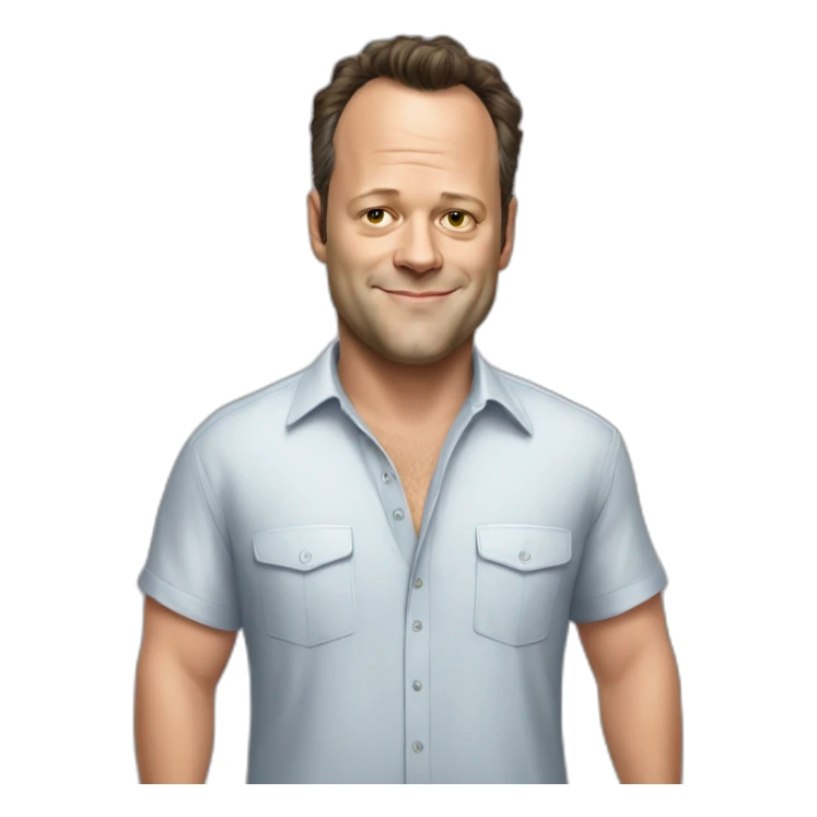 vince-vaughn cartoon wearing shirt sticker