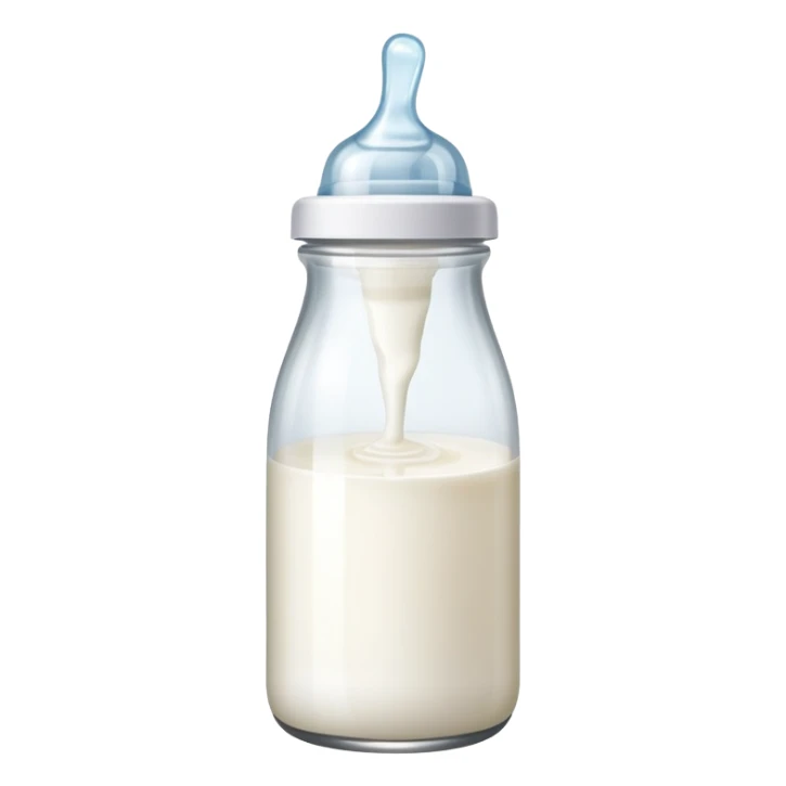 baby bottle with milk, biberon sticker
