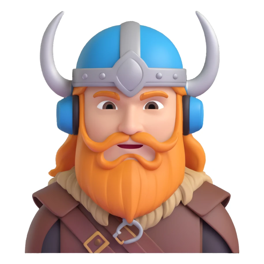 viking gamer, viking helmet, headset, playful look sticker