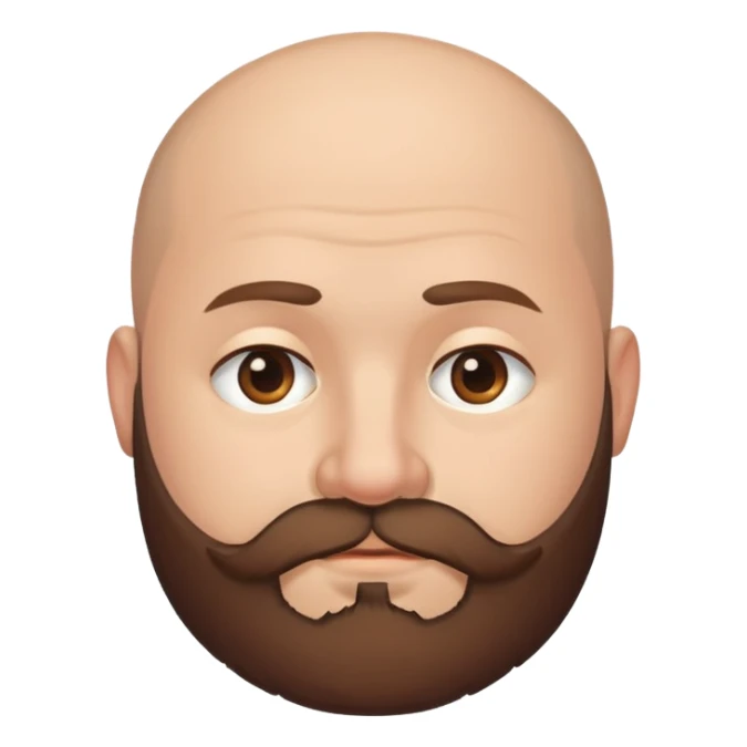 short almost bald hair brown bearded man that is chubby sticker