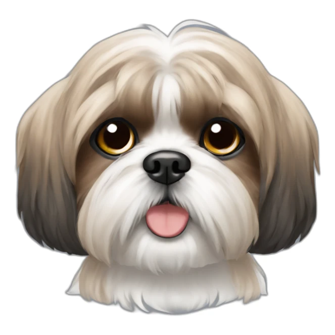 shih tzu with short hair sticker