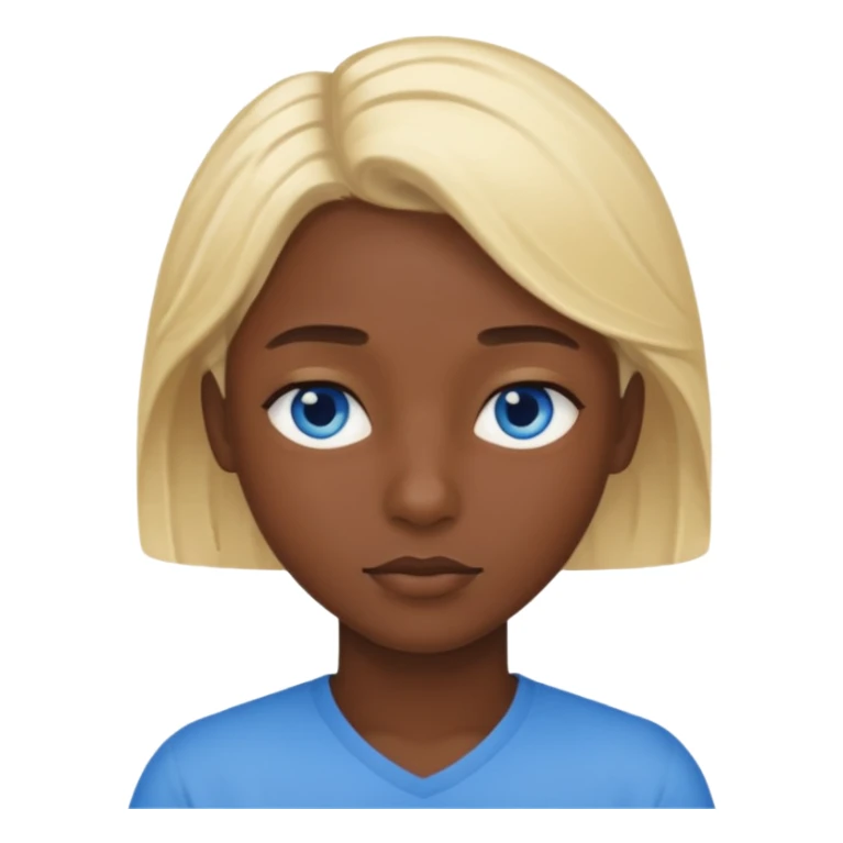 mavi gözlü sarı saçlı zenci sticker