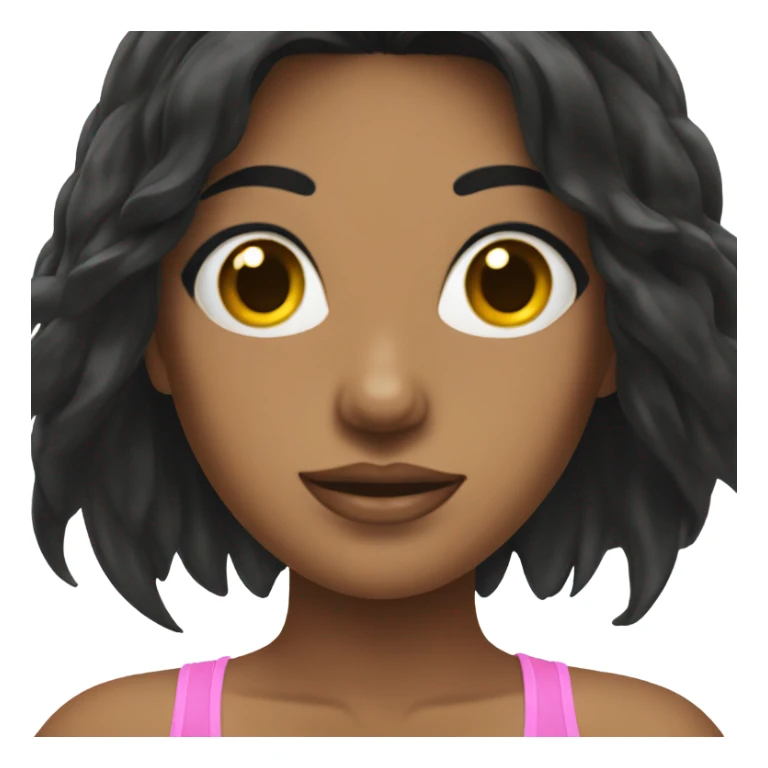 Women with black hair in a bathing suit sticker