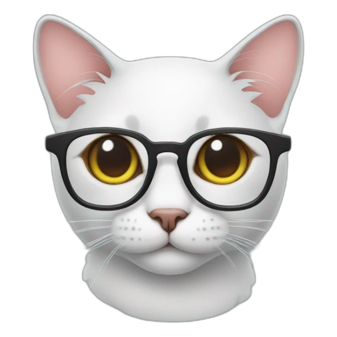 Cat whith a glasses sticker