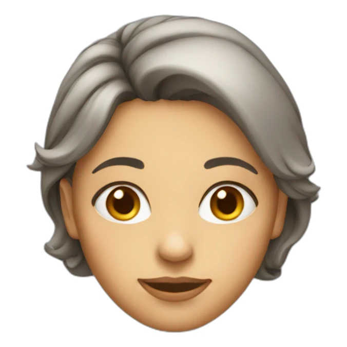 feminine woman head only sticker