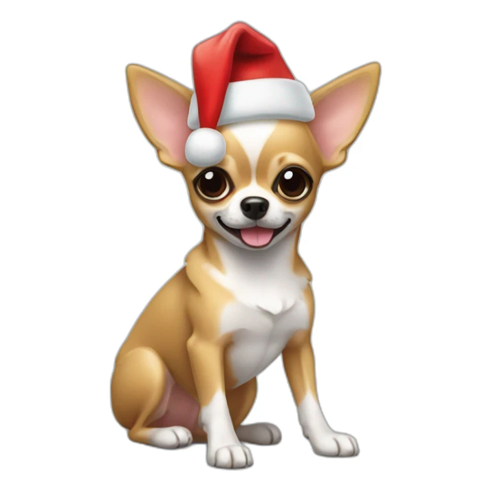 Perro Chihuahua navideño sticker