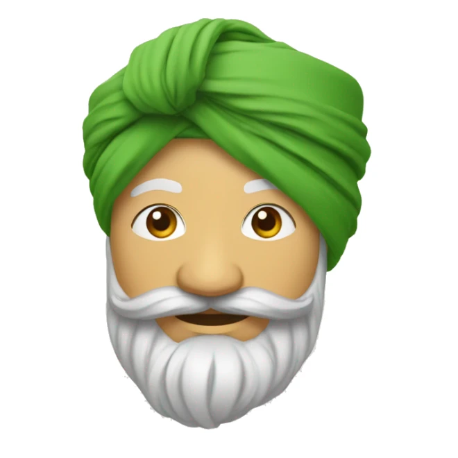 Croix bouddhiste barbue avec turban sticker