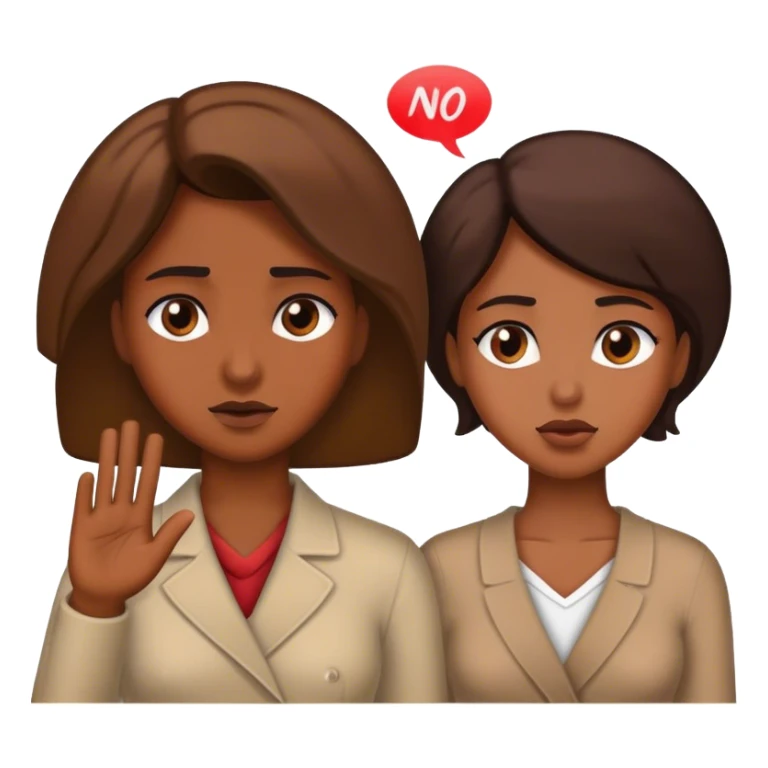 woman rejecting a man or saying no to him sticker