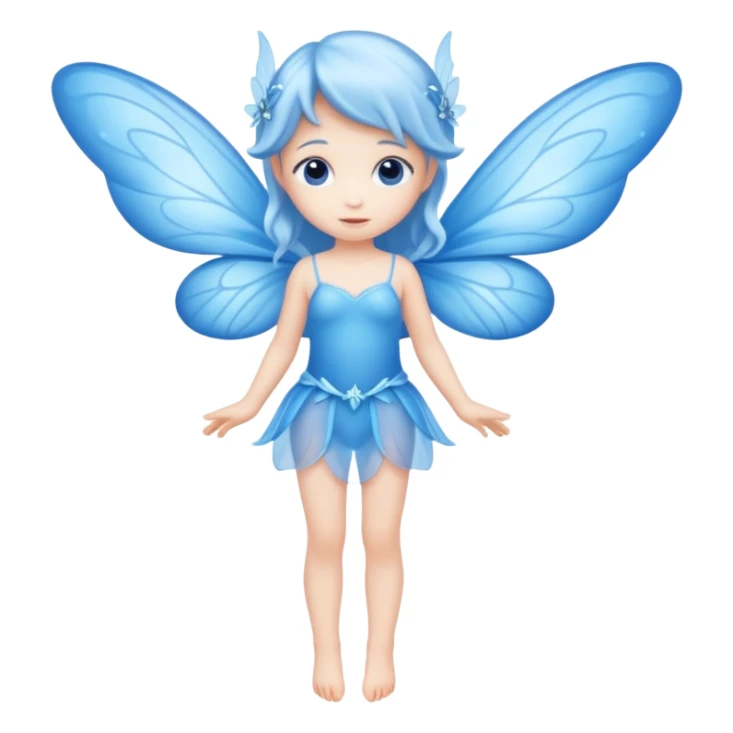 full body of little blue fairy sticker