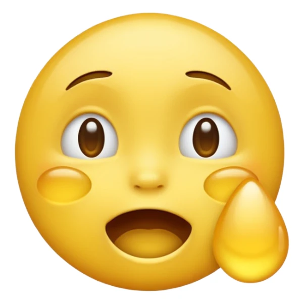 Laugh emoji combine with sad emoji sticker