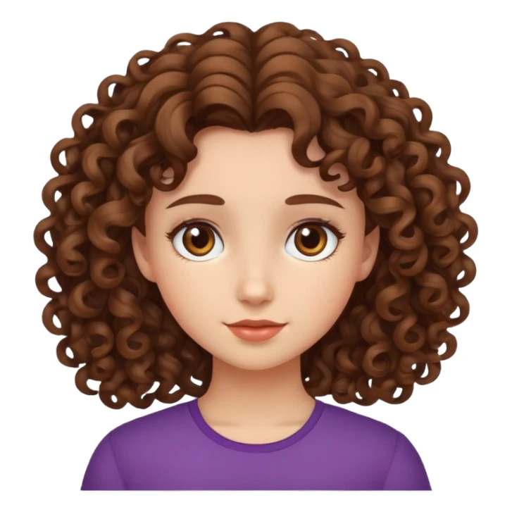 Girl with curly hair  sticker
