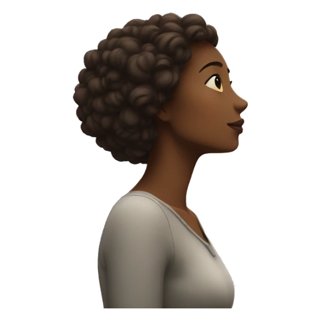 woman looking at the sky sticker