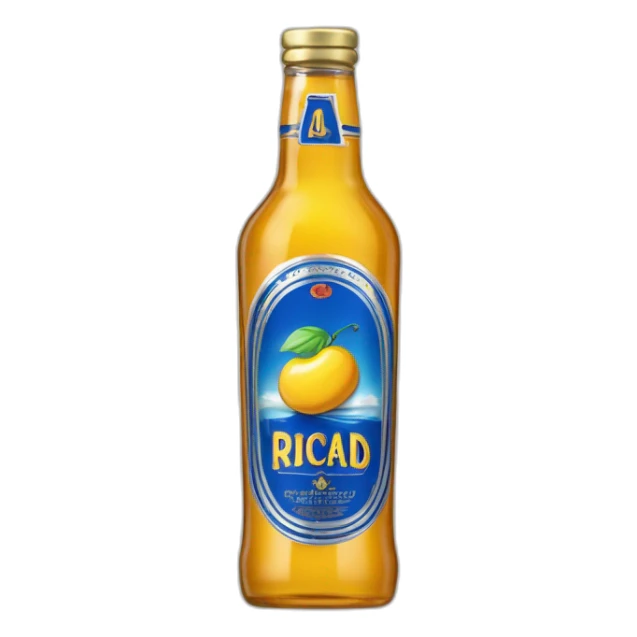 la bouteille de Ricard Pastis de Marseille 51, une boisson anisée emblématique au cœur 45 pour un plaisir rafraîchissant sticker