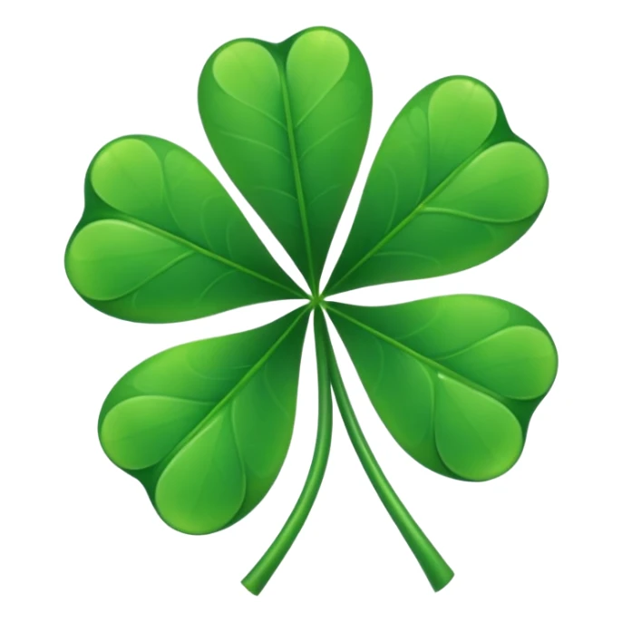Make a Emoji of five leaf clover only not the lipstick only the 5 leaf clover sticker