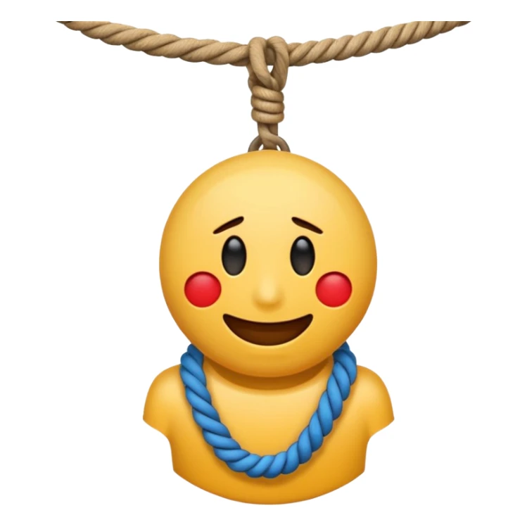 Hanging by a Noose around the neck emoji sticker