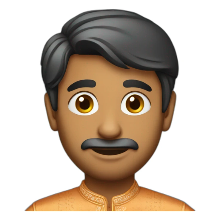 Indian man in kurta pajama sticker