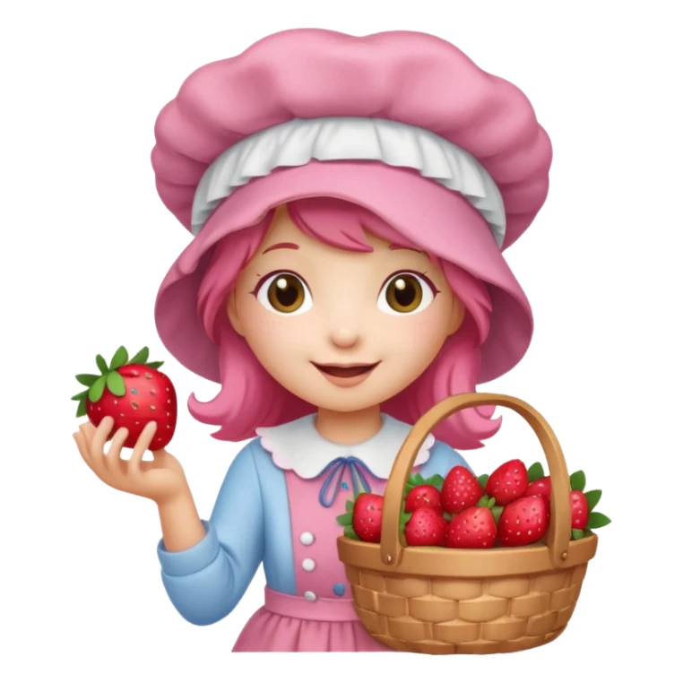 Vintage cartoon character strawberry shortcake sticker