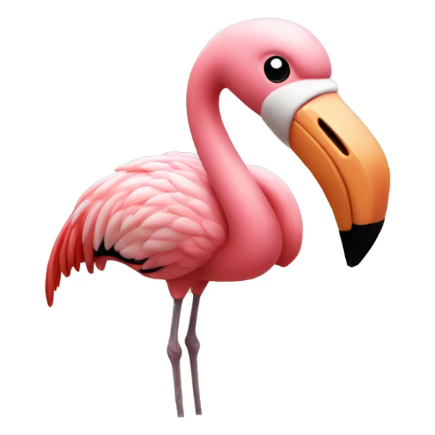 A flamingo on the beach  sticker