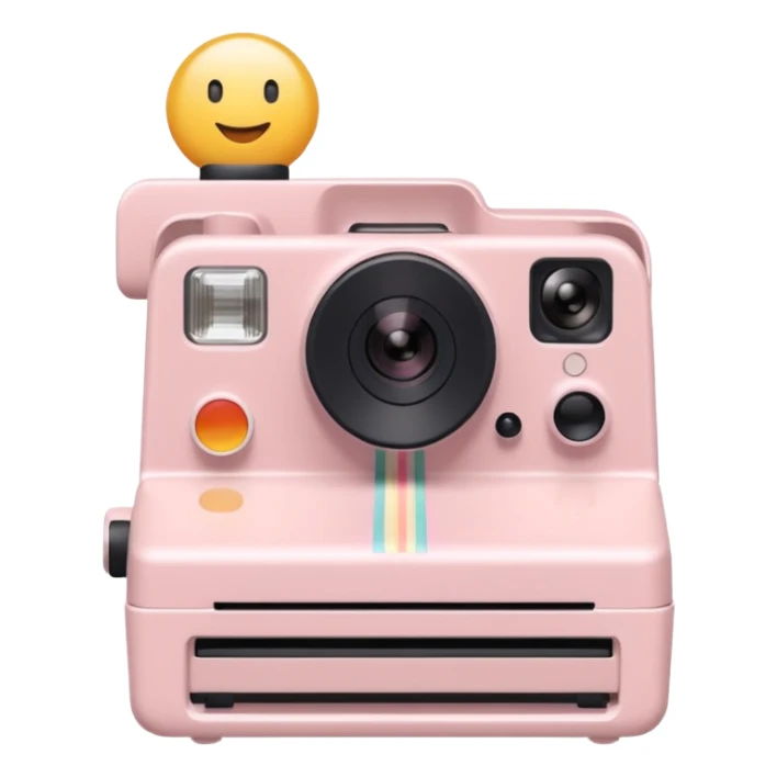 Photos taken with a Polaroid camera have gentle pastel tones. sticker