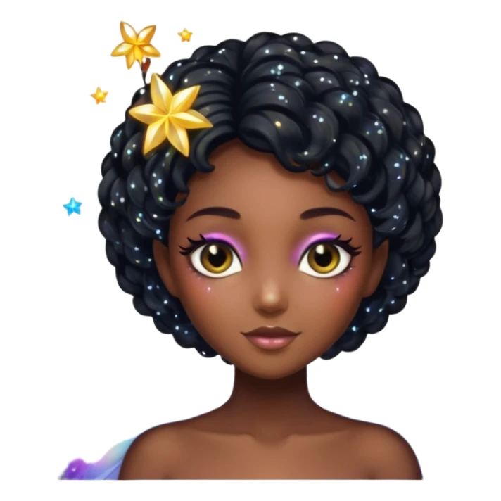 Black fairy with fairy dust sticker