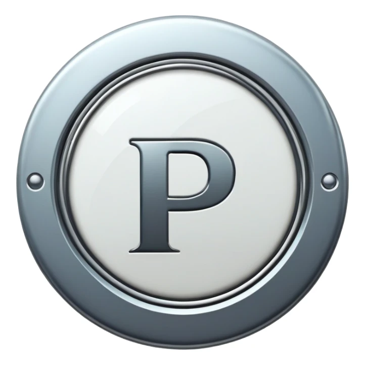 Prefect badge with a huge « P » in the middle sticker