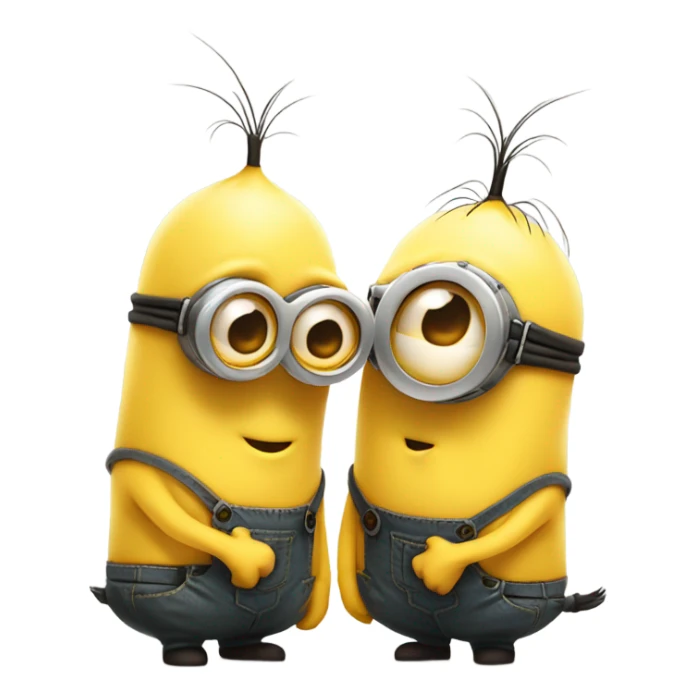 two minions gay kissing in the matrix sticker