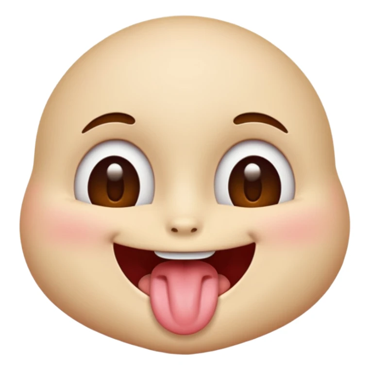 Face with tongue out, smiling and blushing and eyes rolled back  sticker