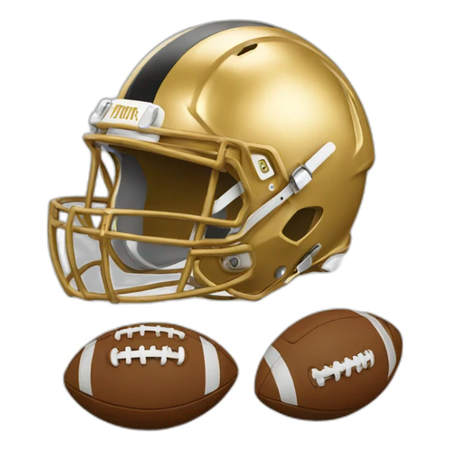 Golden football sticker