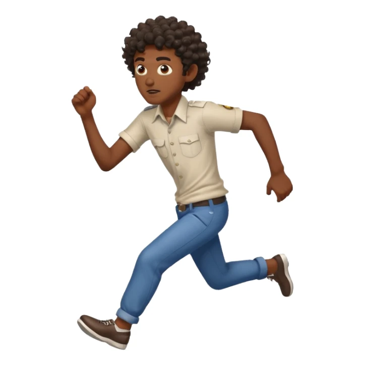 Make a dirt Indian with a shirt fro curly hair getting chased by the cops. Make the Indian skinny too sticker