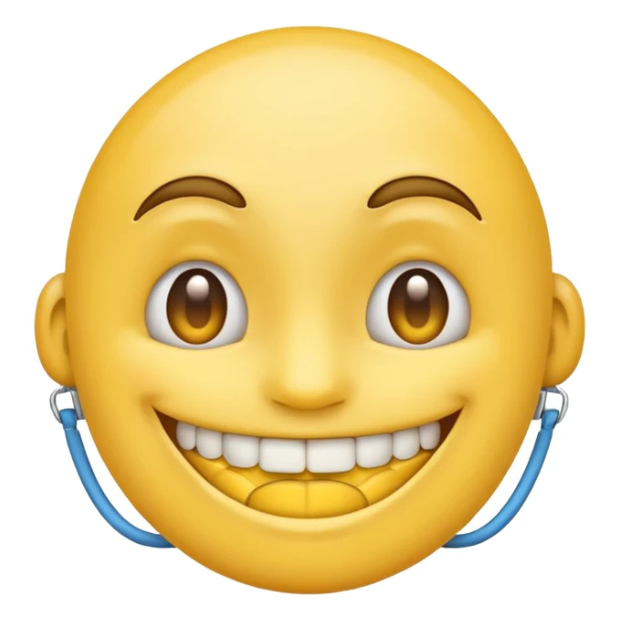 Emoji avec un appareil dentaire  sticker