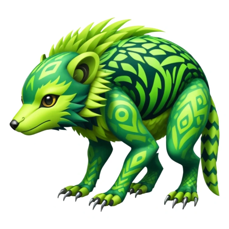  exotic tropical cyber-Sleuth-Litten-Linoone-Noibat-Fakémon-Pokémon-Vernid-creature sticker