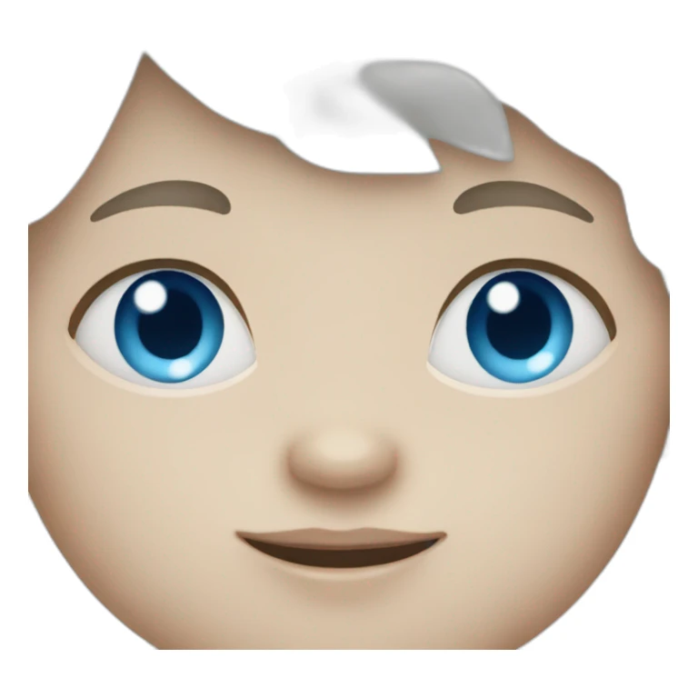 white baby blue eyes sticker