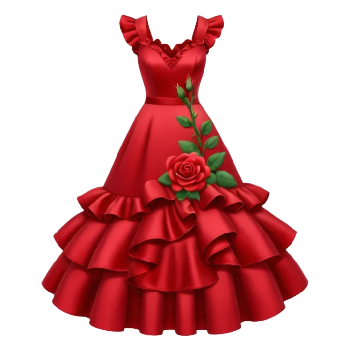 red rose dress no body sticker
