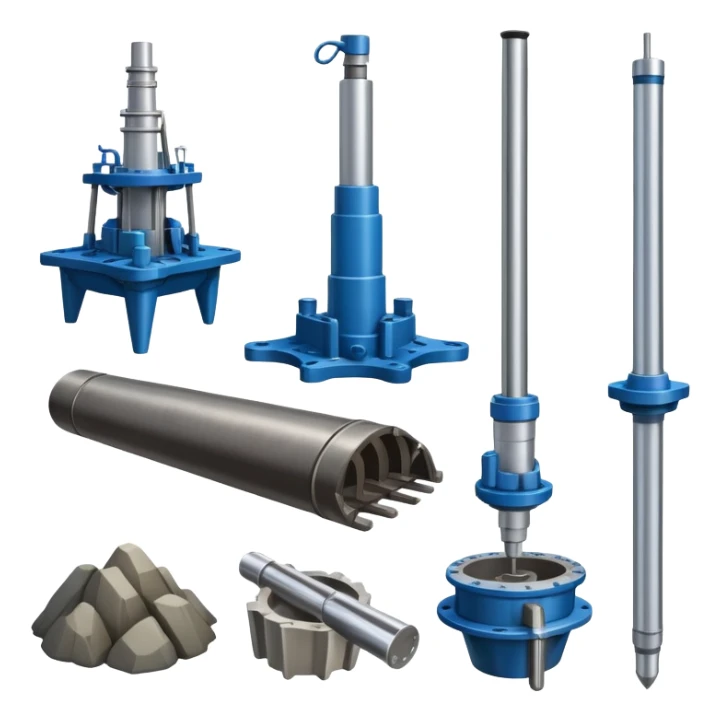 Specialized marine geology tools including sediment corers, rock dredges, and bottom samplers sticker