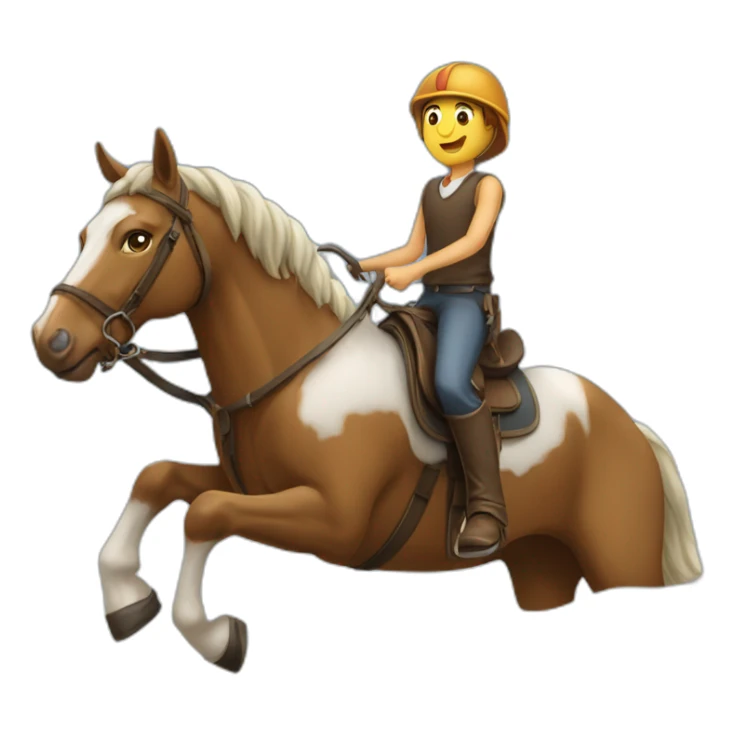 Humain sur cheval qui saute sticker
