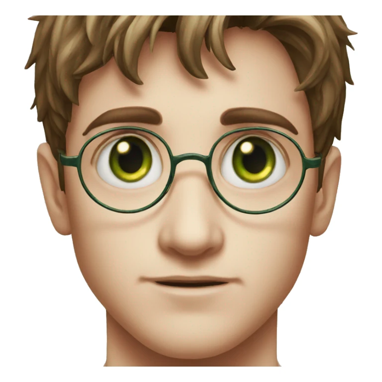 Harry potter face with green eyes sticker