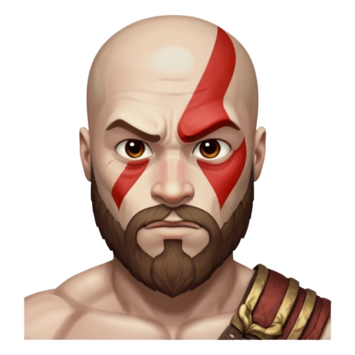 Kratos skin whiter. Without beard and red stripe sticker