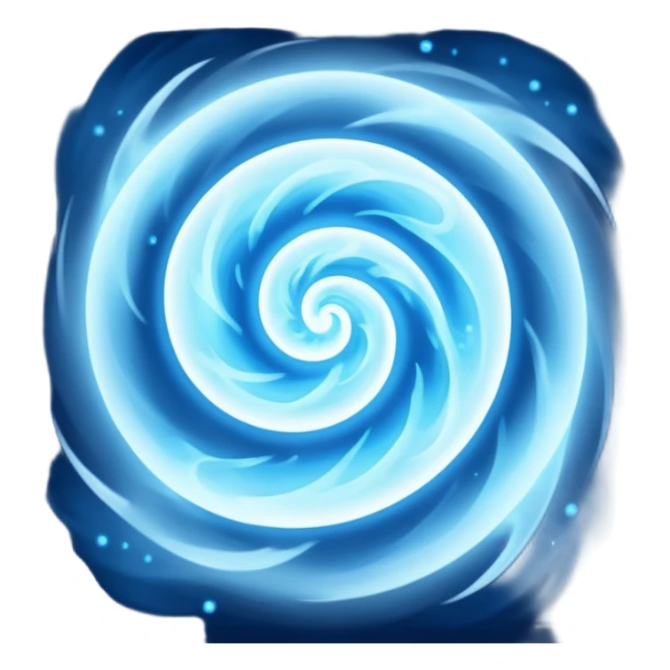 magical object blue magic mist swirl around with ancient symbol sticker