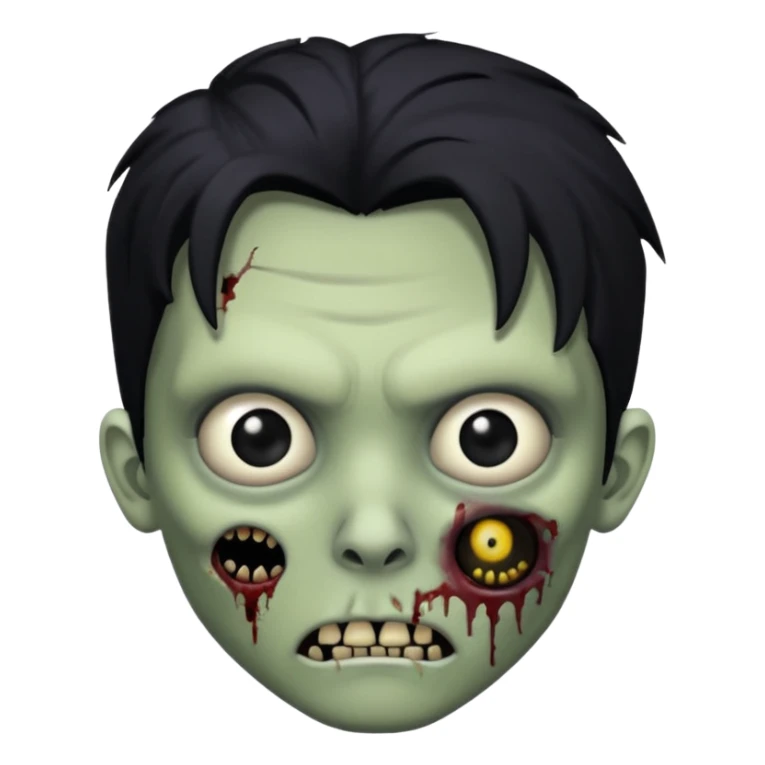 🧟‍♂️ with black scene hair and a little more human looking sticker