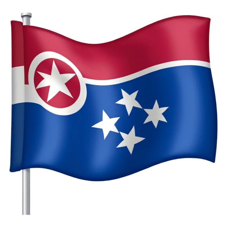 Tennessee state mixed with state of Indiana  sticker