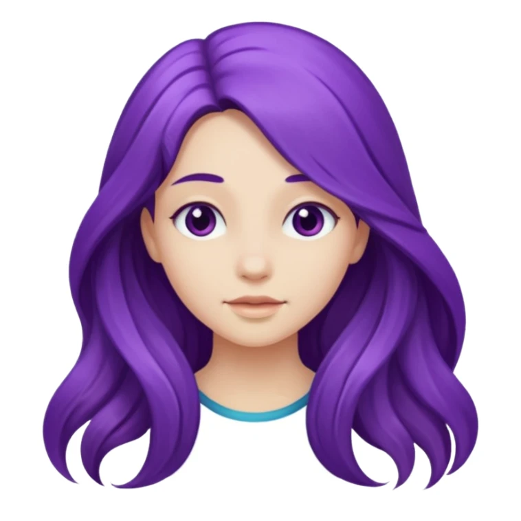 Purple girl sticker