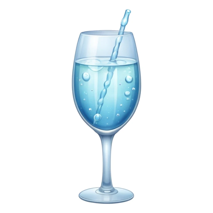 GLASS WITH FIZZ WATER WITHOUT STRAW sticker