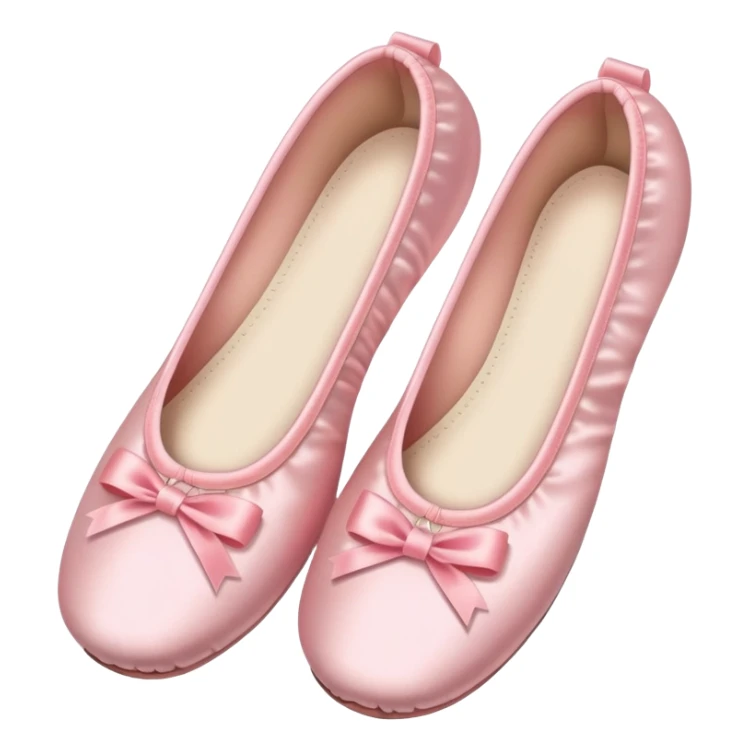 ballet slippers, flat dance shoes, iPhone emoji style sticker