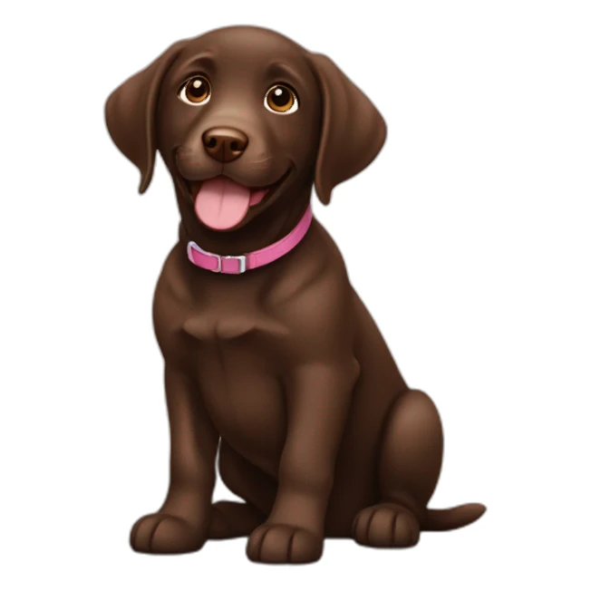 Happy sweet chocolate brown Labrador puppy sticker