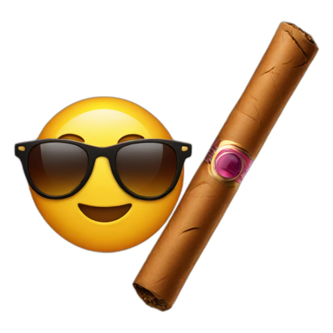 star with sunglasses and cigar sticker