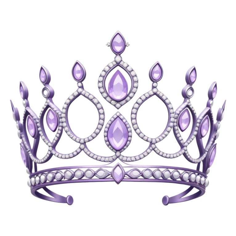 Pastel purple and white tiara sticker