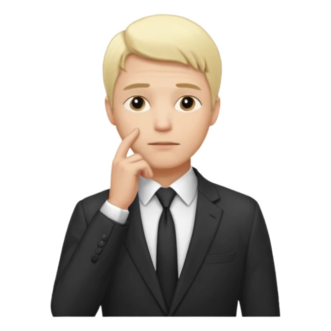 consulting man with hand with white skin and blonde hair sticker
