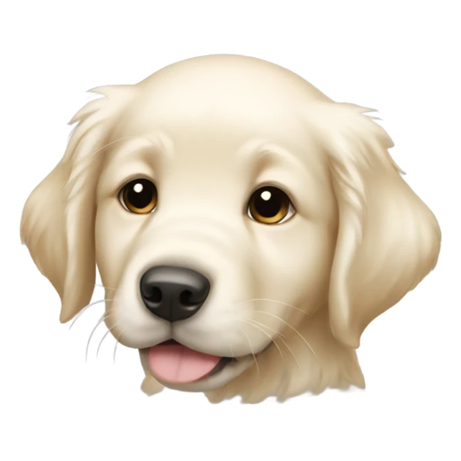 create an english cream golden retriever puppy sticker