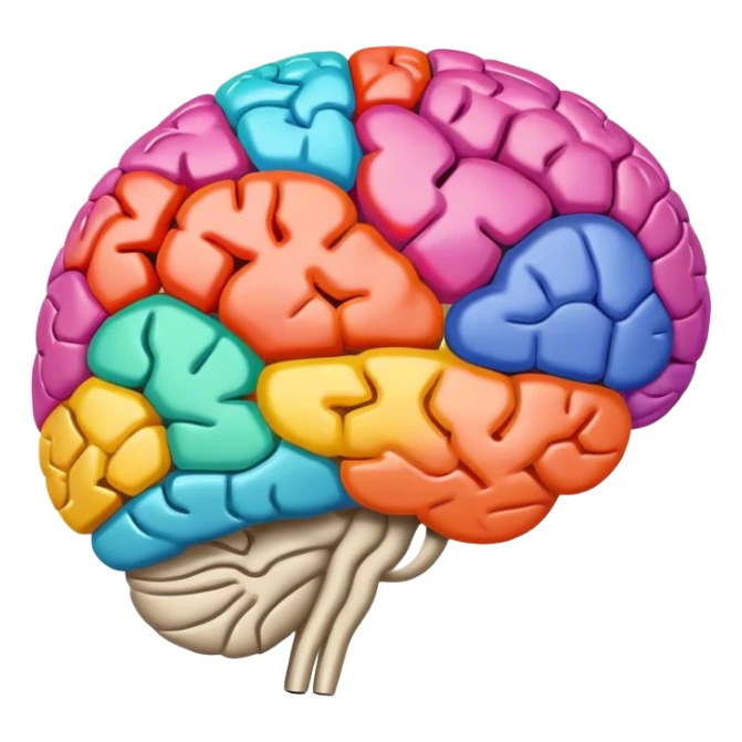 Cerveau en ébullition avec plusieurs couleurs sticker