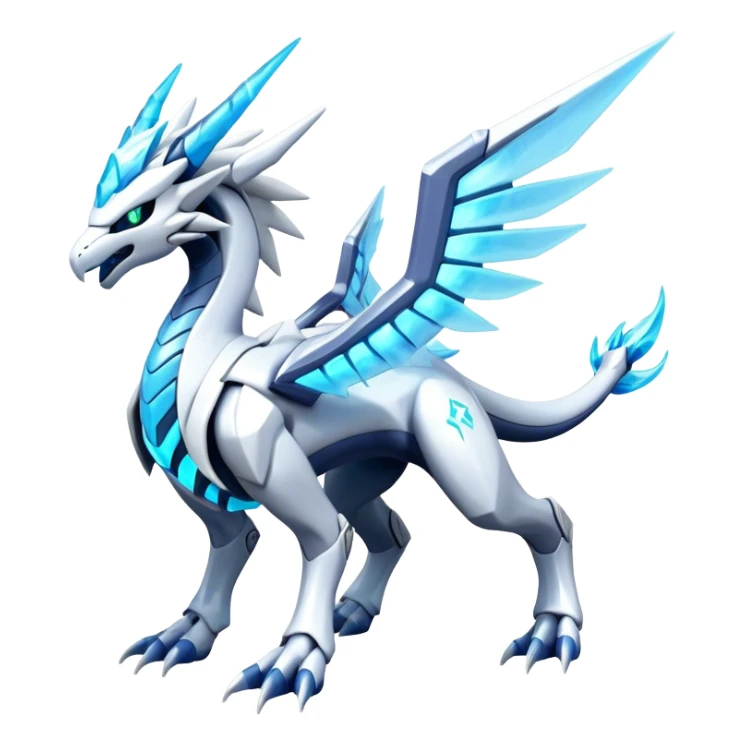 Futuristic Kyurem-reshiram-dialga-suicune-hybrid, full body sticker